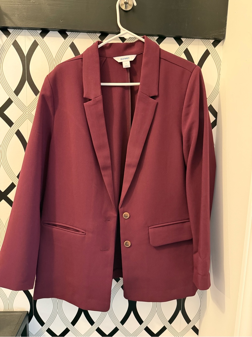 Old Navy Burgundy Two-Button Blazer